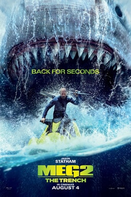 Meg 2: The Trench official artwork. In cinemas August 4. 